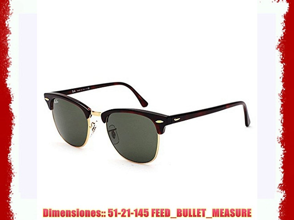 Ray-Ban - Gafas de sol Wayfarer Clubmaster Metallic RB 3016 Brown (Braun RB 3016 W0366)