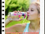 Botella rellenable EQUA libre de BPA - diseño Monstruos rosas (06 L)