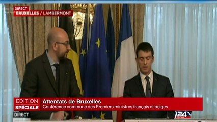 Conférence de presse entre les Premier Ministre Belge et Français