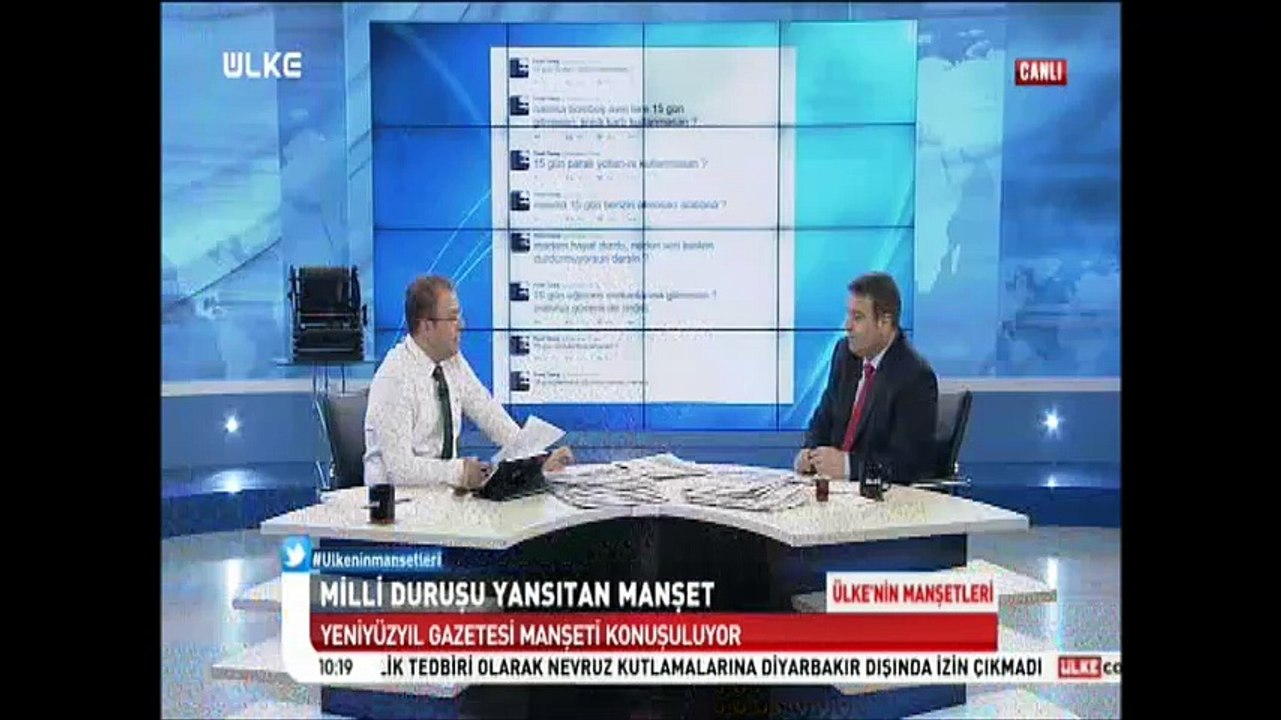 21.03.2016 ÜLKENİN MANŞETLERİ İBRAHİM ERDOĞAN