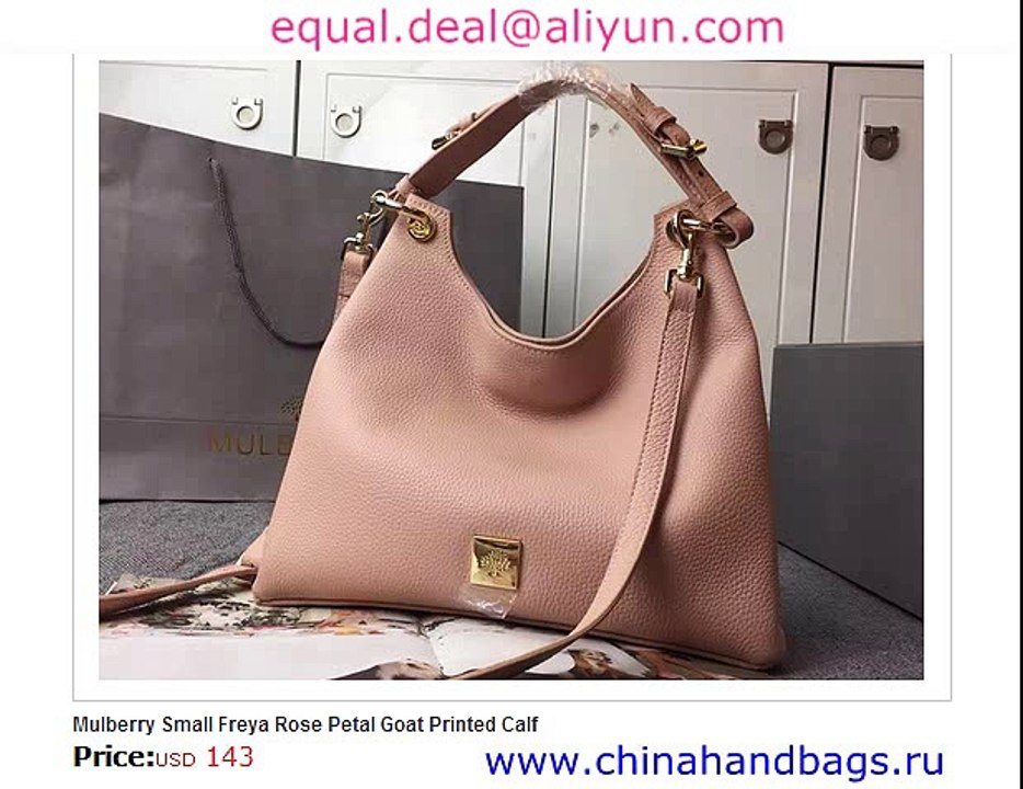 Mulberry Small Freya Rose Petal  Real leather Replica for Sale