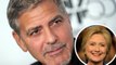 George Clooney steht hinter Hillary Clinton