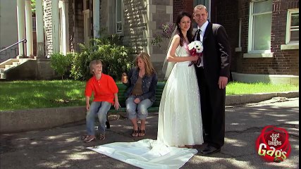 Little Kid Ruins Wedding Dress Prank