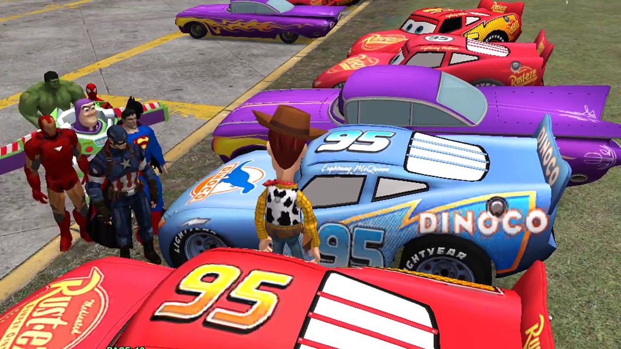 ★★★ Woody Play with Spiderman & Hulk, Lightning McQueen Disney Cars Batman Superman & Nursery Rhymes