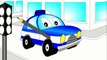 Police car cartoon for children. Lets color a police car! Learning colors