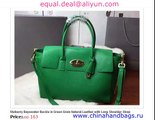 Mulberry Bayswater Buckle in Green  Leather Replica for Sale