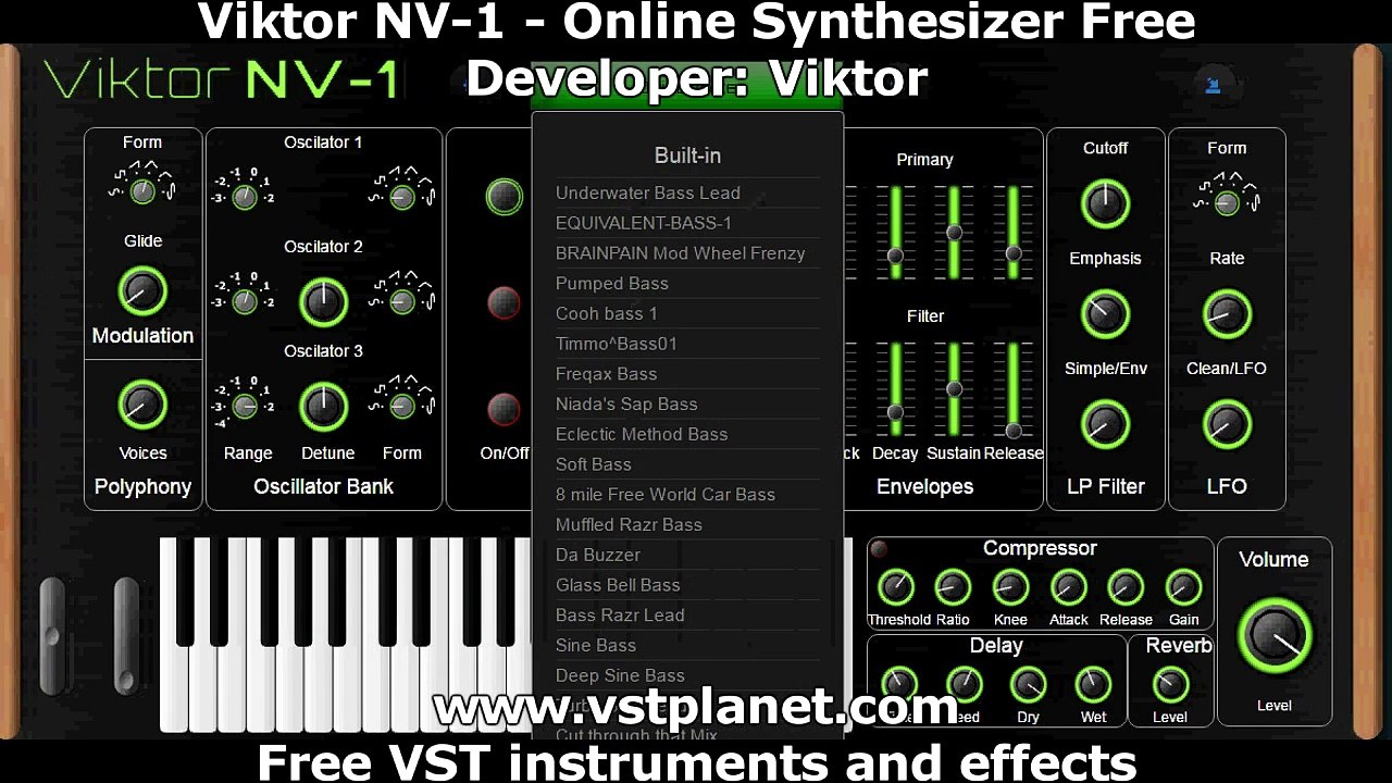 Free Online Synthesizer - Viktor NV-1