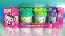 Learn Colors with Play Doh Hello Kitty Using Play-Doh Stampers Peppa Pig, Hulk, SpongeBob,