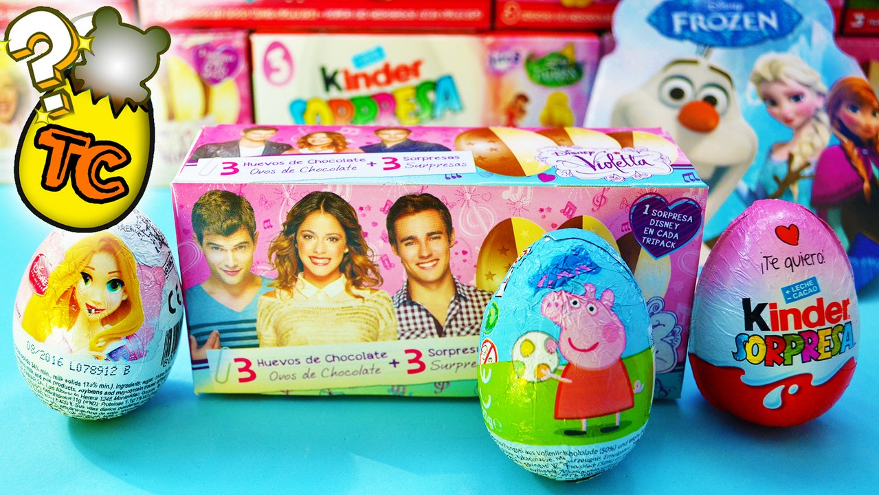 6 SURPRISE EGGS KINDER SURPRISE VIOLETTA DISNEY PRINCESS PEPPA PIG UNBOXING TOYS | Toy Collector