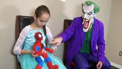 JOKER VS DOCTOR WITH FROZEN ELSA & SPIDERBABY SUPERHERO KIDS IN REAL LIFE MOVIE IRL
