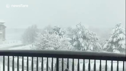Major blizzard hits Colorado, USA