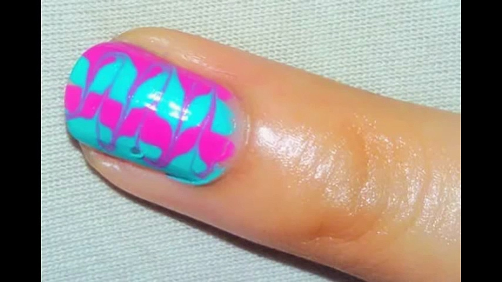 Water Marble Nails (Without Using Water)