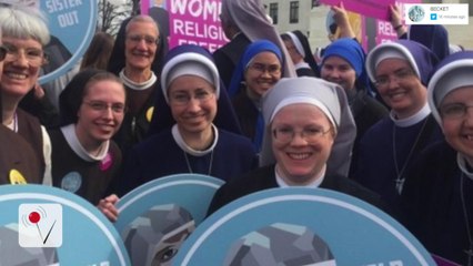 Protests Over Birth Control on SCOTUS Steps
