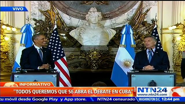 CUBRIMIENTO NTN24: EE.UU. se encuentra listo para trabajar con Argentina : Barack Obama en su visita a este país p2