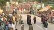 Pakistan Army Parade . Flag Lowering Ceremony At Wagah Border -