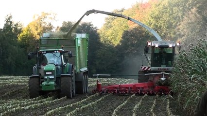 Mais Hakselen 2011 : Egide London in Aubel met Claas Jaguar 900 en John Deere 7530