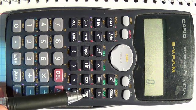 Manual calculadora: Cálculos funciones trigonométricas (ejemplo)