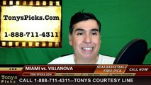Villanova Wildcats vs. Miami Hurricanes Free Pick Prediction NCAA College Basketball Odds Preview 3-24-2016