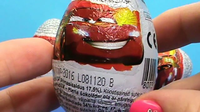Cars surprise eggs toys unboxing oeufs Kinder Surprise Jouets Cars2 Mcqueen
