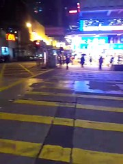 At night in mong kok in hk
