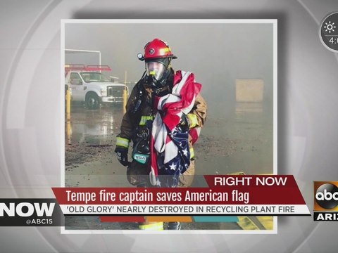 Tempe fire captain saves American flag