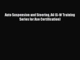 Read Auto Suspension and Steering A4 (G-W Training Series for Ase Certification) PDF Free