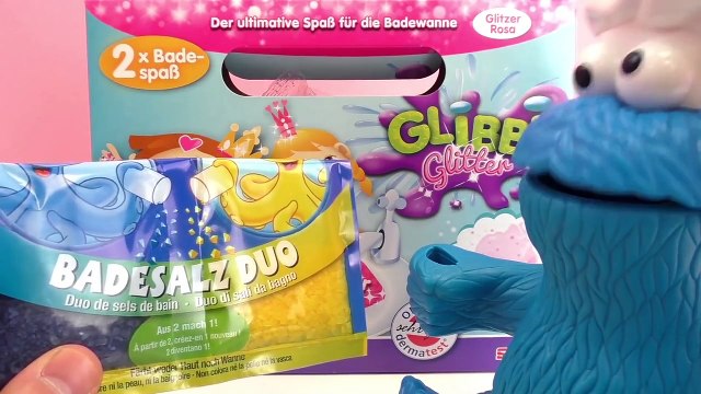 Mélange de Tinti s’amuser dans le bain et de matière visqueuse Glibbi français