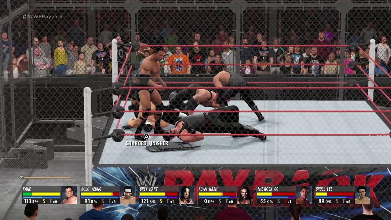 WWE 2K16 6man hell in the cell