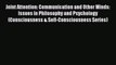 PDF Joint Attention: Communication and Other Minds: Issues in Philosophy and Psychology (Consciousness