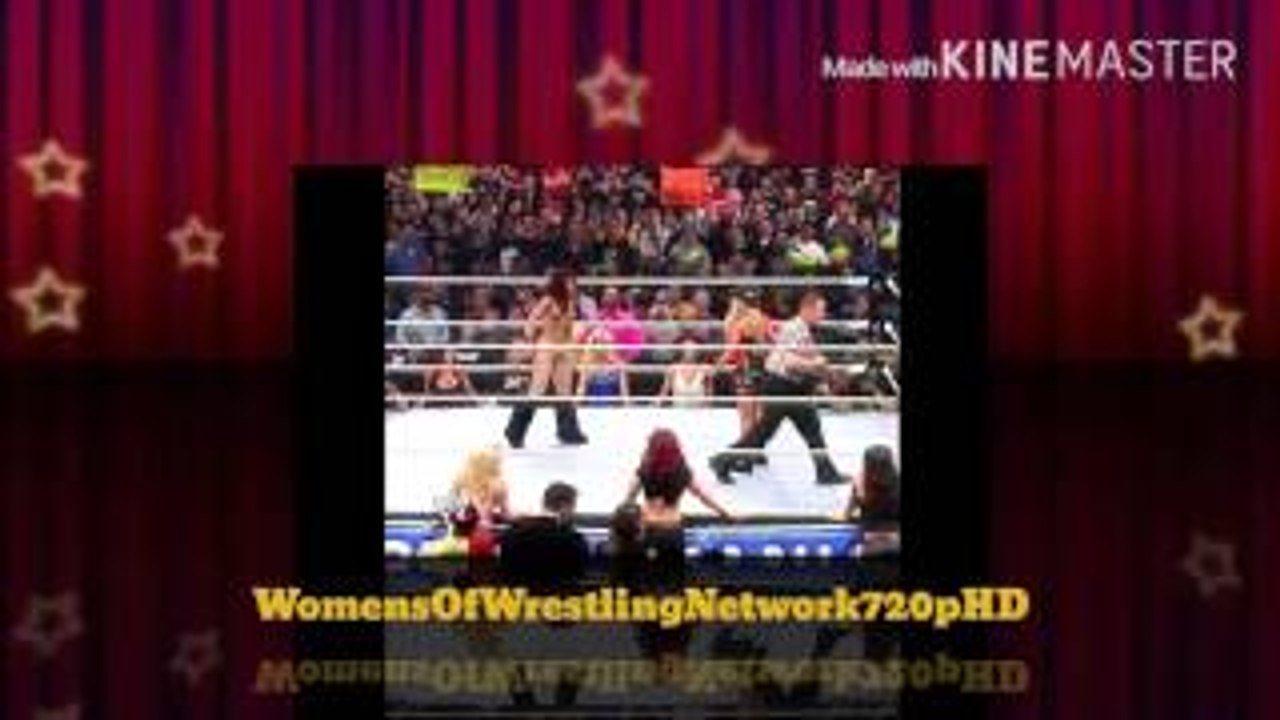 WWE WrestleMania 23 Melina vs Ashley For The Womens Championship Lumberjack Match HD