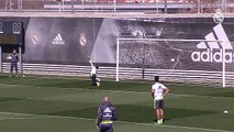 Gareth Bale and Karim Benzema in training 23 March