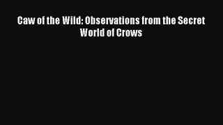 Read Caw of the Wild: Observations from the Secret World of Crows Ebook Free