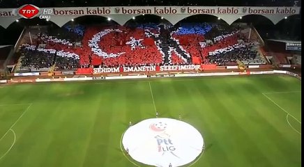 Samsunspor-Adana Demirspor maçı koreografi şov