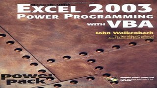 Download Excel 2003 Power Programming with VBA  Book   CD ROM