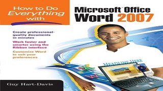 Read How to Do Everything with Microsoft Office Word 2007 Ebook pdf download