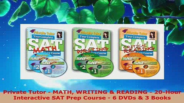 PDF Private Tutor MATH WRITING READING 20Hour Interactive SAT Prep Course 6 DVDs 3 Free Books