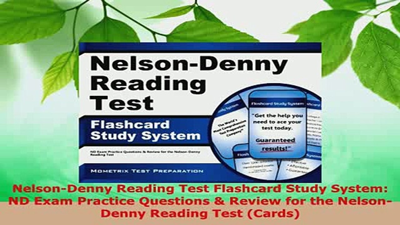 Download  NelsonDenny Reading Test Flashcard Study System ND Exam Practice Questions  Review for Download Full Ebook