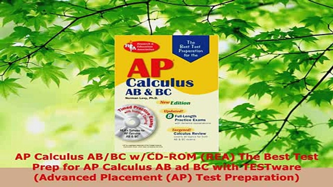 PDF  AP Calculus ABBC wCDROM REA The Best Test Prep for AP Calculus AB ad BC with TESTware Download Full Ebook