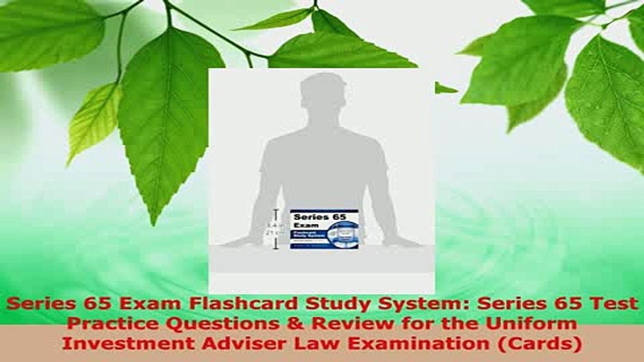PDF  Series 65 Exam Flashcard Study System Series 65 Test Practice Questions  Review for the PDF Book Free