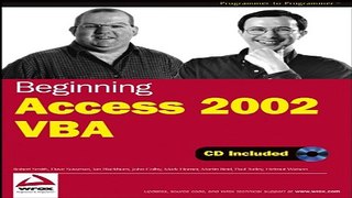 Download Beginning Access 2002 VBA