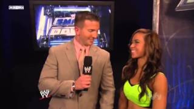 720pHD WWE Smackdown 2011 AJ Lee vs Tamina Snuka (AJ Lee Debut)