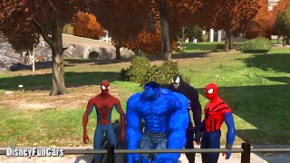 Disney Cars smash party Spiderman & Venom & Batman Kids Nursery Rhymes HULK ♫ fun McQueen