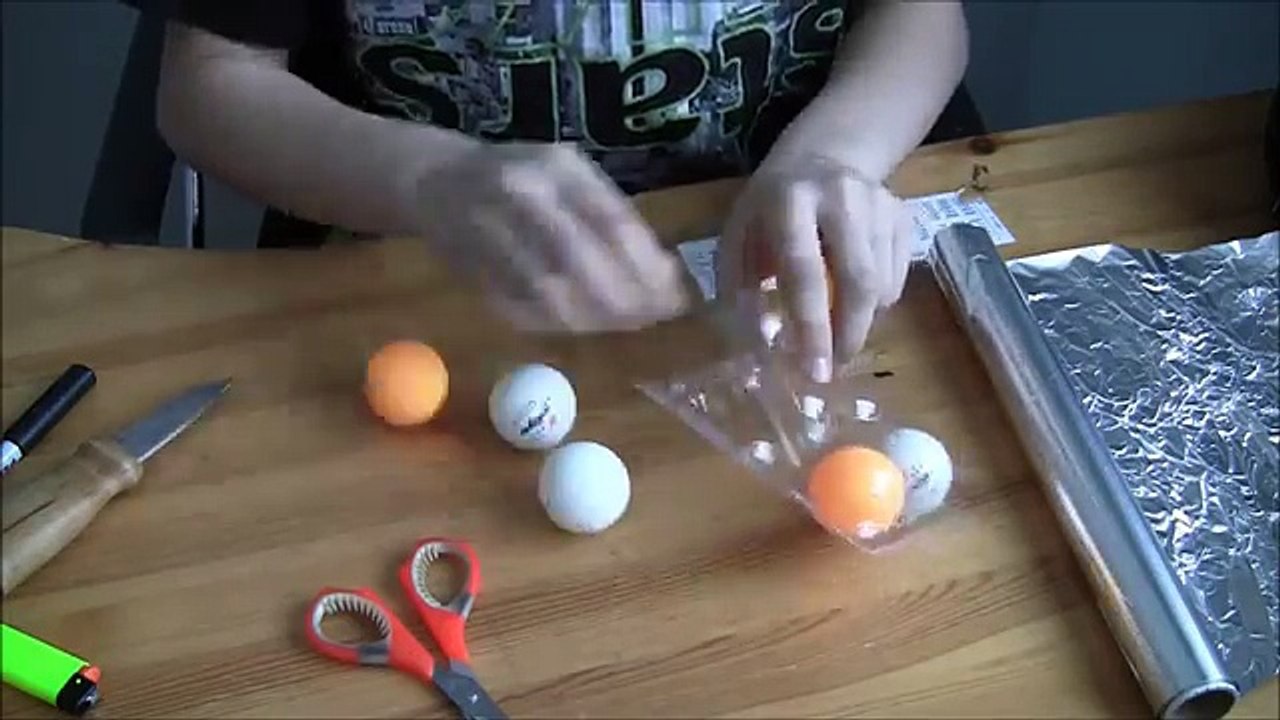 How to make smoke bomb out of ping pong balls -Ubunto1