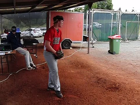 Focusband –  Kilby pitching @ MLB ABF baseball camp  1