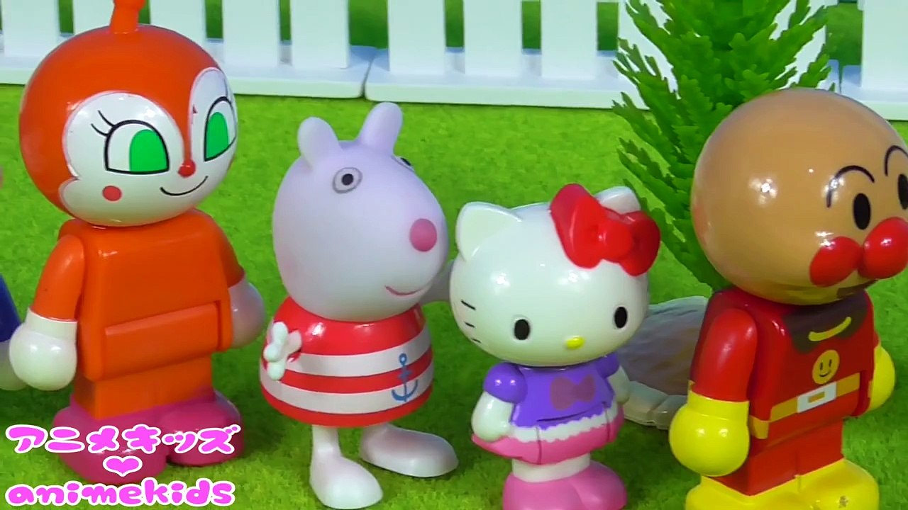 アンパンマン おもちゃ アニメ バイキンマン バスに乗り遅れる. animekids アニメキッズ animation Anpanman Toys Bus