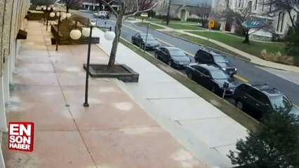 Lüks cip otoparkın 4. katından aşağı düştü