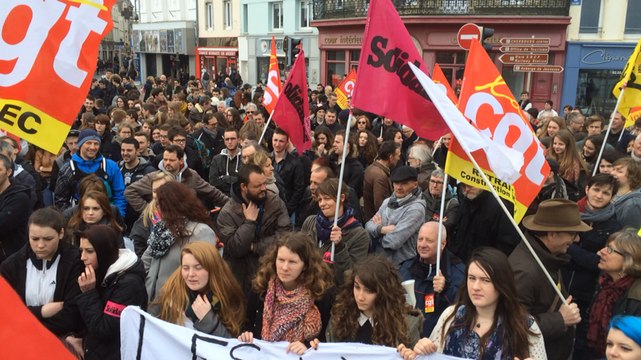 Manifestation contre la loi El Khomri à Cherbourg