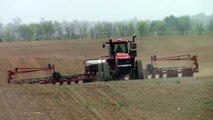Case IH 470 RowTrac Planting Corn in the Rain