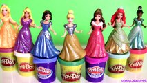 7 Disney Princess MagiClip Collection Tiana Rapunzel Cinderella Magic-Clip Play-Doh-Plus Sparkle