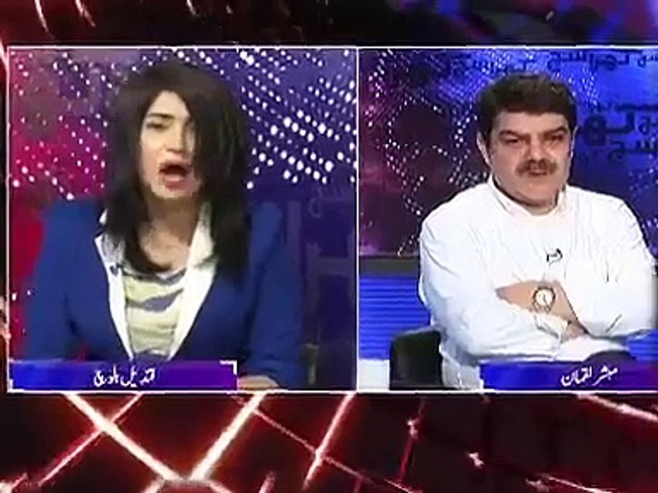 Qandeel baloch in Khara Sach with Mubashir Lucman 25 March 2016